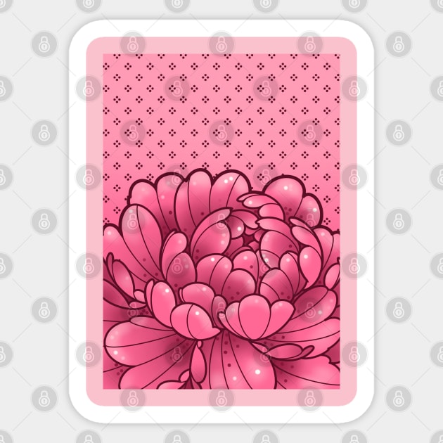 cute pink peony with wallpaper background Sticker by weilertsen